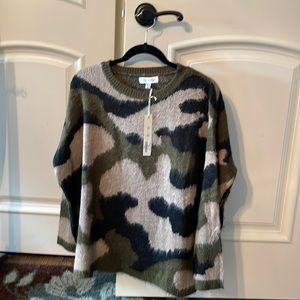 New with tags - camo fabulous knit sweater one size fits all